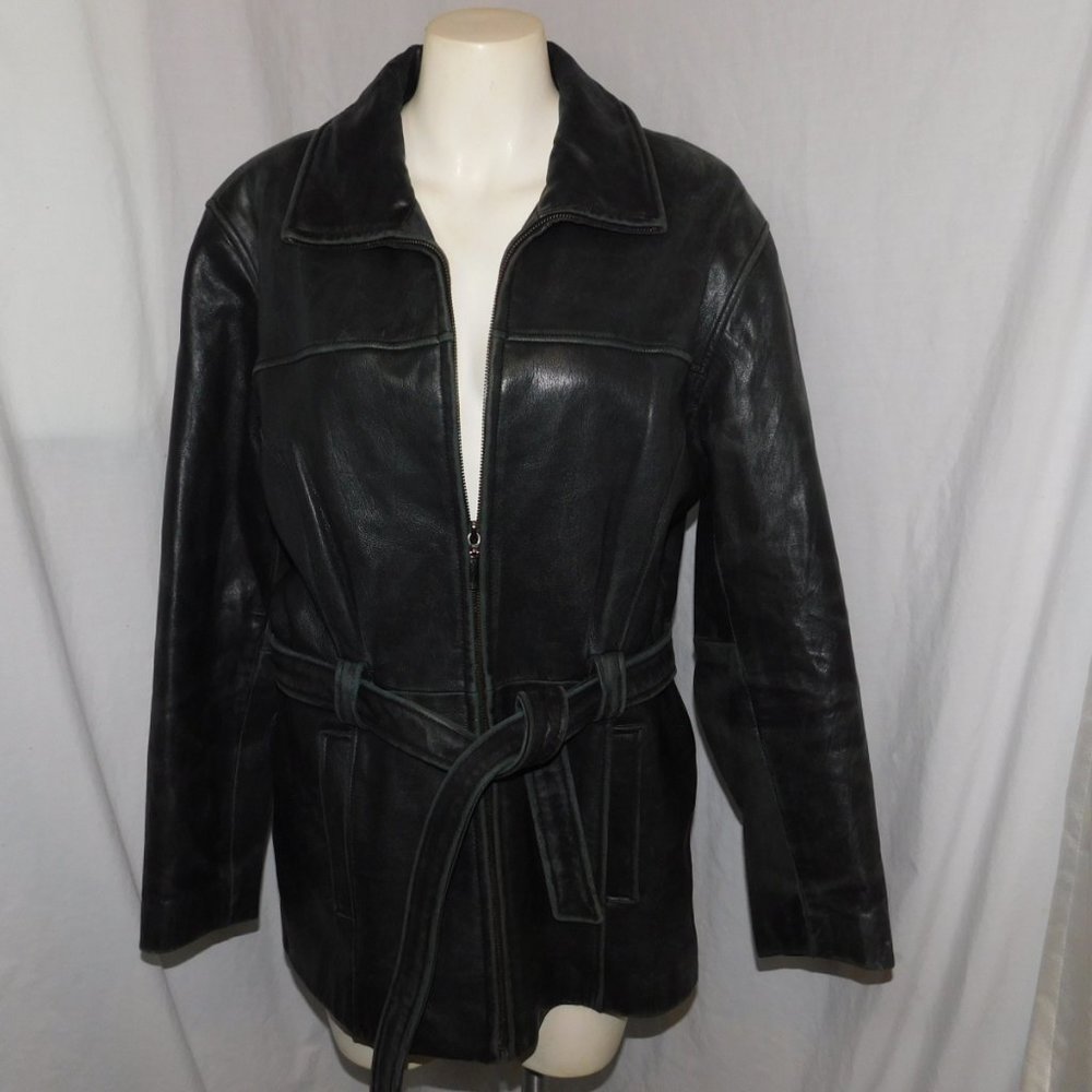 JLC New York Outerwear Leather Coat Size M